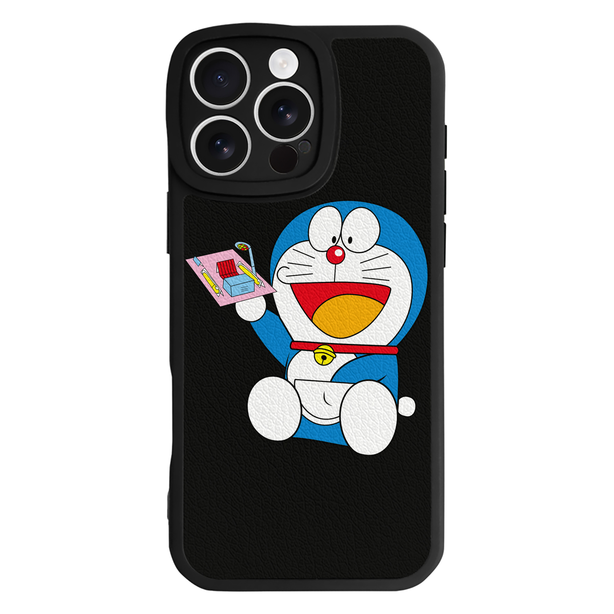 （画像用） ドラえもん Doraemon 【iPhone 16シリーズ対応】シリコンスマホケース（レザー調） 材質：シリコン